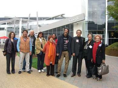 Group visiting Google's campus