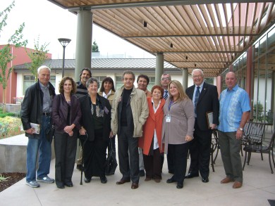 Group picture at Milpitas Senior Center - outdoors