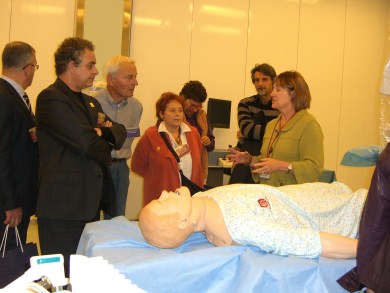 Stanford Medical Center - CPR Demo CPR Dummy on bed