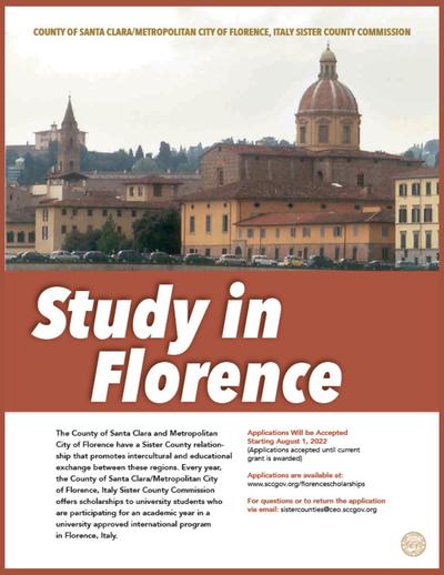 Study in Florence Scholarship Flyer